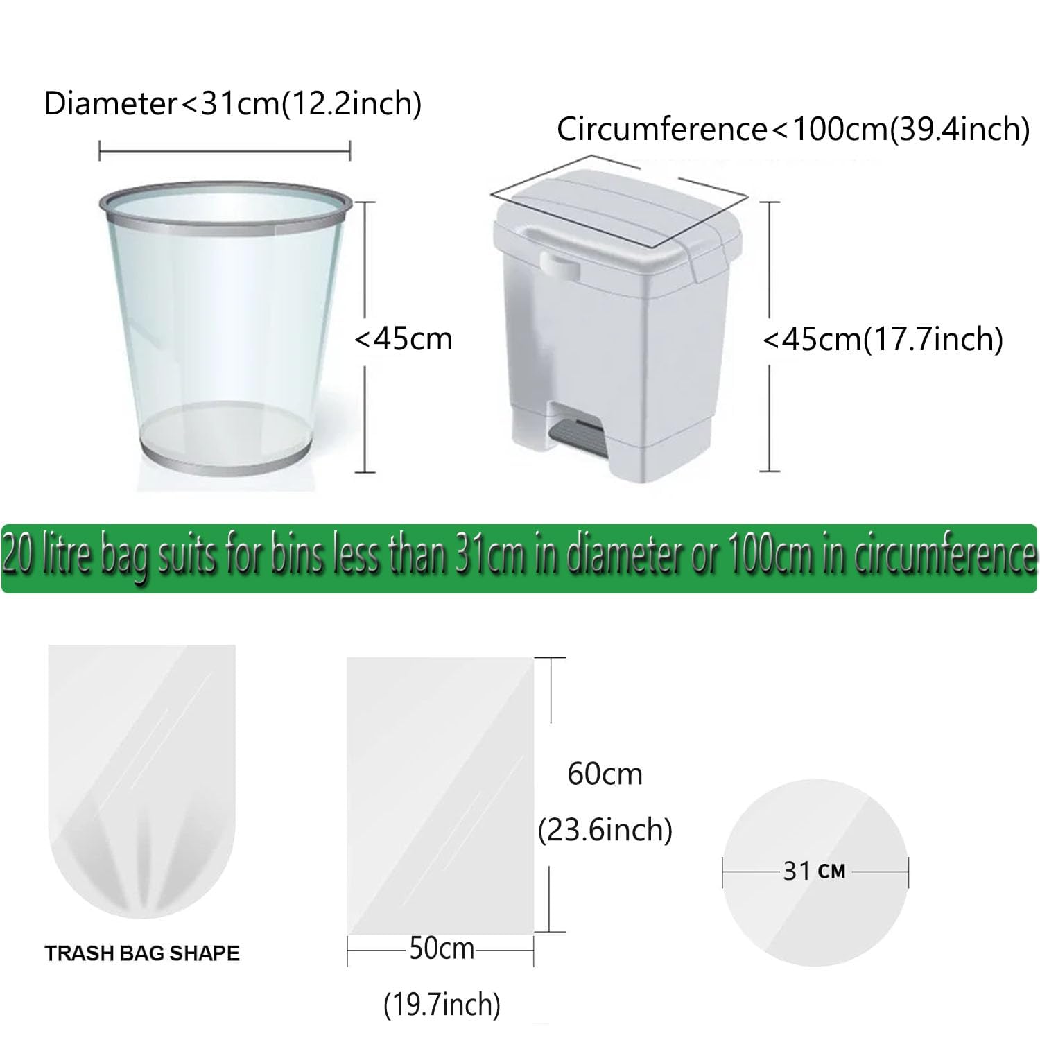 Gallon Biodegradable Trash Bags Gallon Strong Unscented