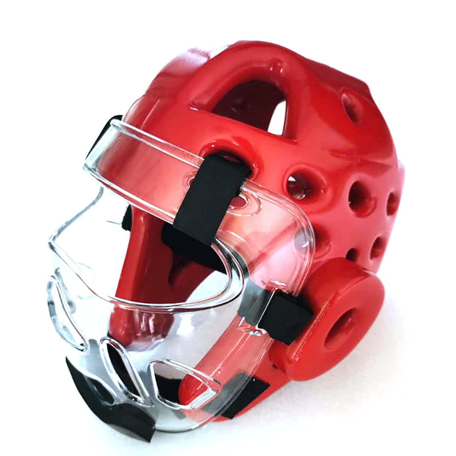 ERLUN Kask bokserski, dzieci dorosłych, MMA, kickboxing, nakrycie głowy, zdejmowany grill na twarz, karate, nakrycie głowy, MMA, sztuki walki, kask do sparingu, wychwytywania Muay Thai, kickboxing, trening Taekwondo, czerwony, rozmiar L