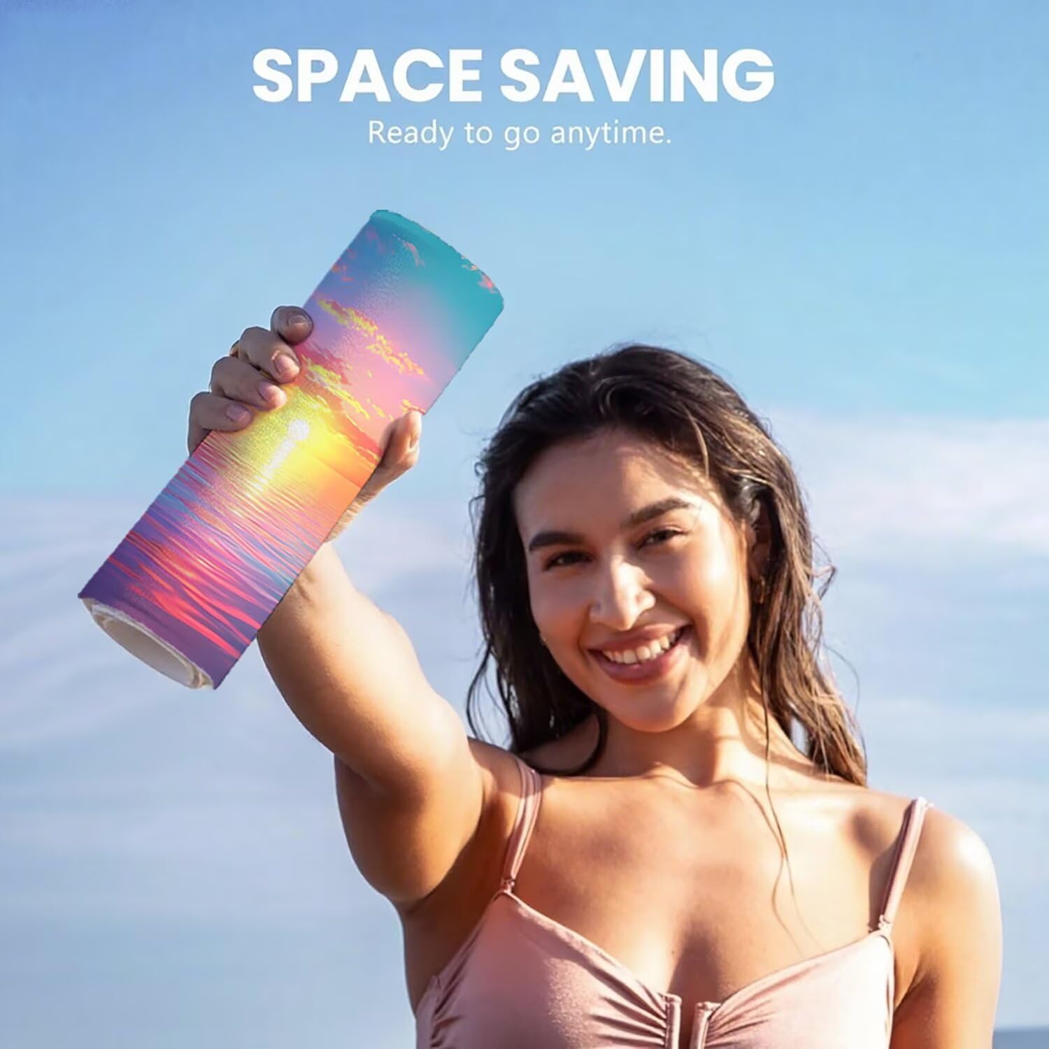 Toalla Playa Grande 160x220 Toalla Playa Microfibra, Ligera Secado Rápido, Sin Arena Portátil Toallas para Viajes, Hombre, Mujer Toallas, para Natación, Camping, Gimnasio (Cielo Atardecer) p-559