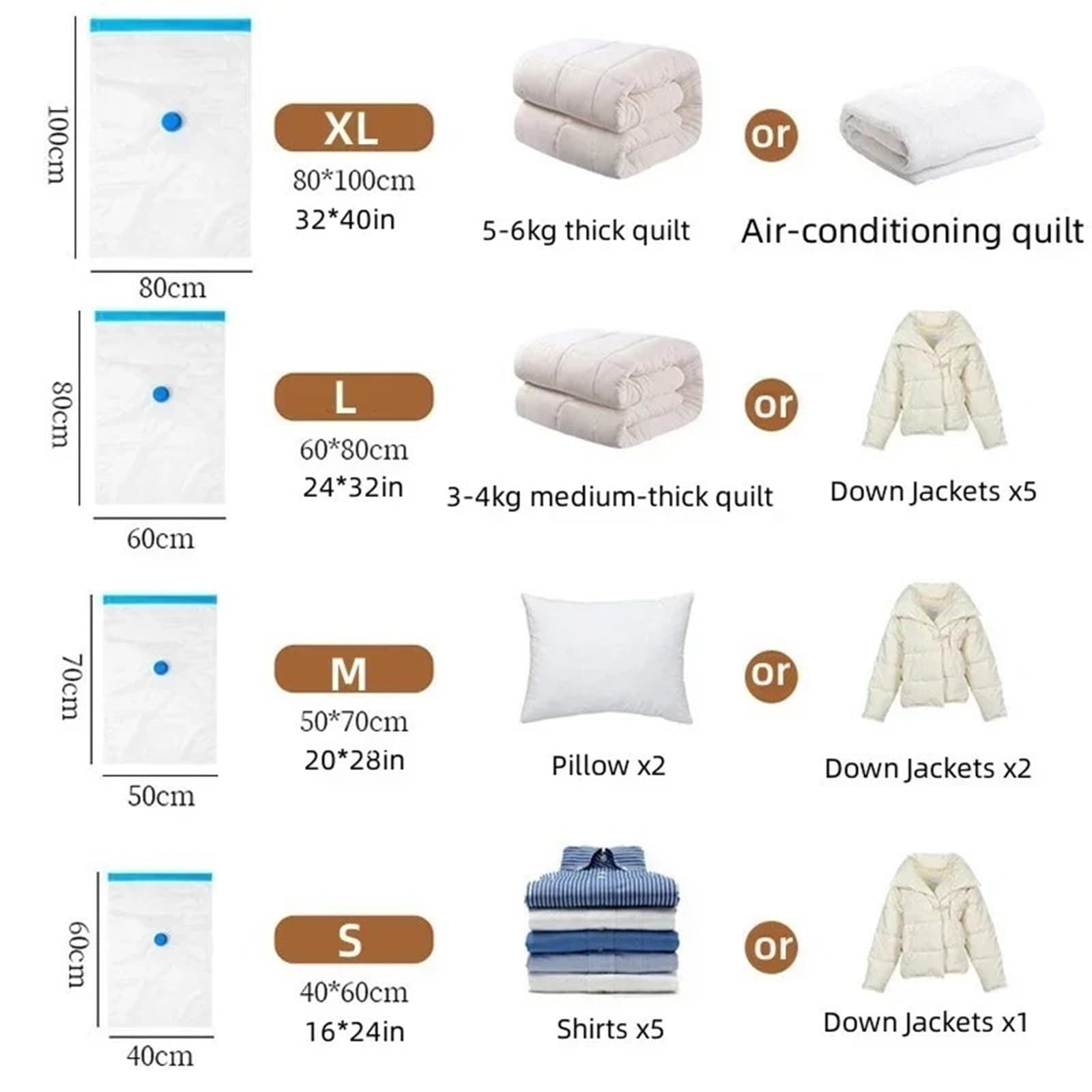 Vakuum-Kompressionsbeutel 3/5 Stück wiederverwendbare Vakuumbeutel | Mit Pumpe Vakuum-Kompressionsversiegelungsbeutel Mini-Vakuumversiegelungsgerät(5 pack with 1 pump,50x70cm)