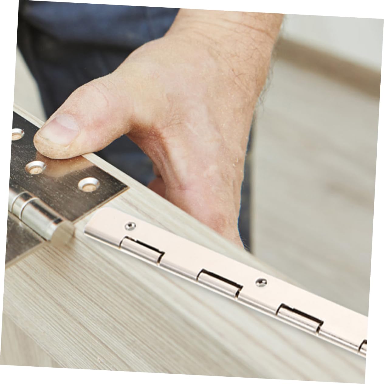 CIYODO 2pcs Wooden Case Hinges Long Piano Hinge for Jewelry Box Safe Easy to Install