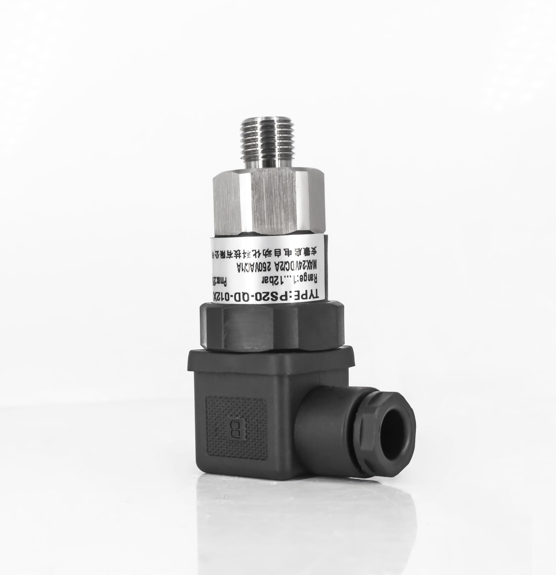 Interruptor de presión ajustable mecánico Neumático Aceite hidráulico Agua Diafragma Pistón Control 1-12bar G1-8, NPT1-4, NPT1-2 Rosca 1 pieza(NPT1-4 thread,5-50bar)