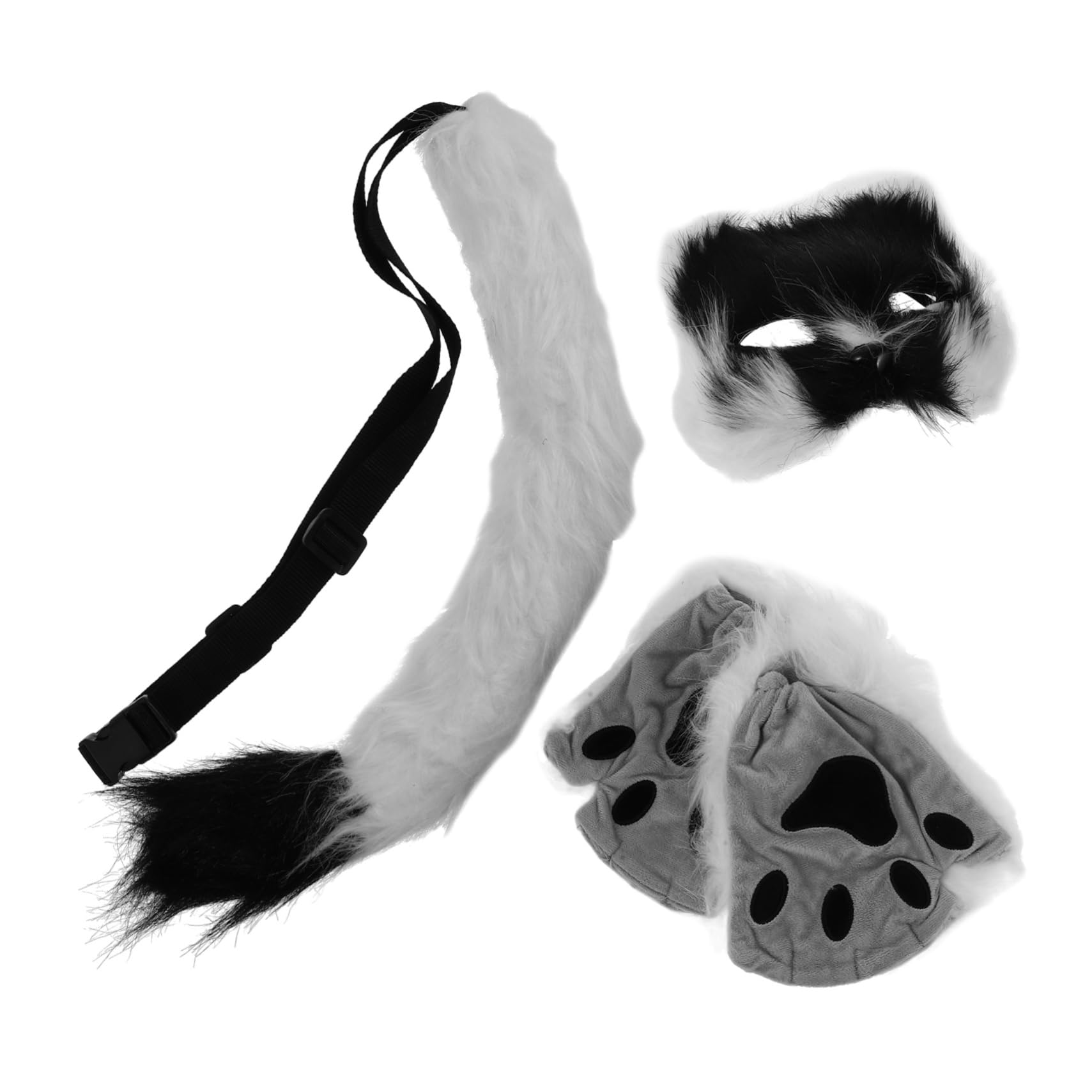 FRCOLOR Maschera Animale Pelliccia per Halloween e Cosplay Set da Maschera per Ragazzi e Adulti Design Varietà Stili per Feste e Costume da Volpe
