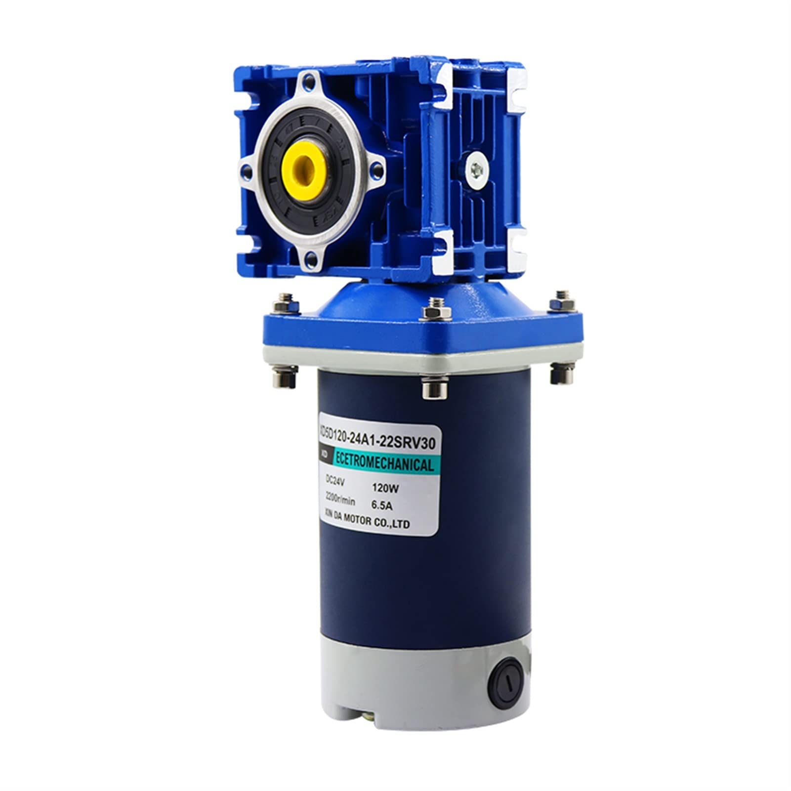 Schrittmotor, 120W 12V 24V. DC Wurm-Gang-Reduziermotor RV30 Getriebemotor Selbstgetriebe Einzel-Lock-Wellenrotation Cw ccw(70rpm,12V)