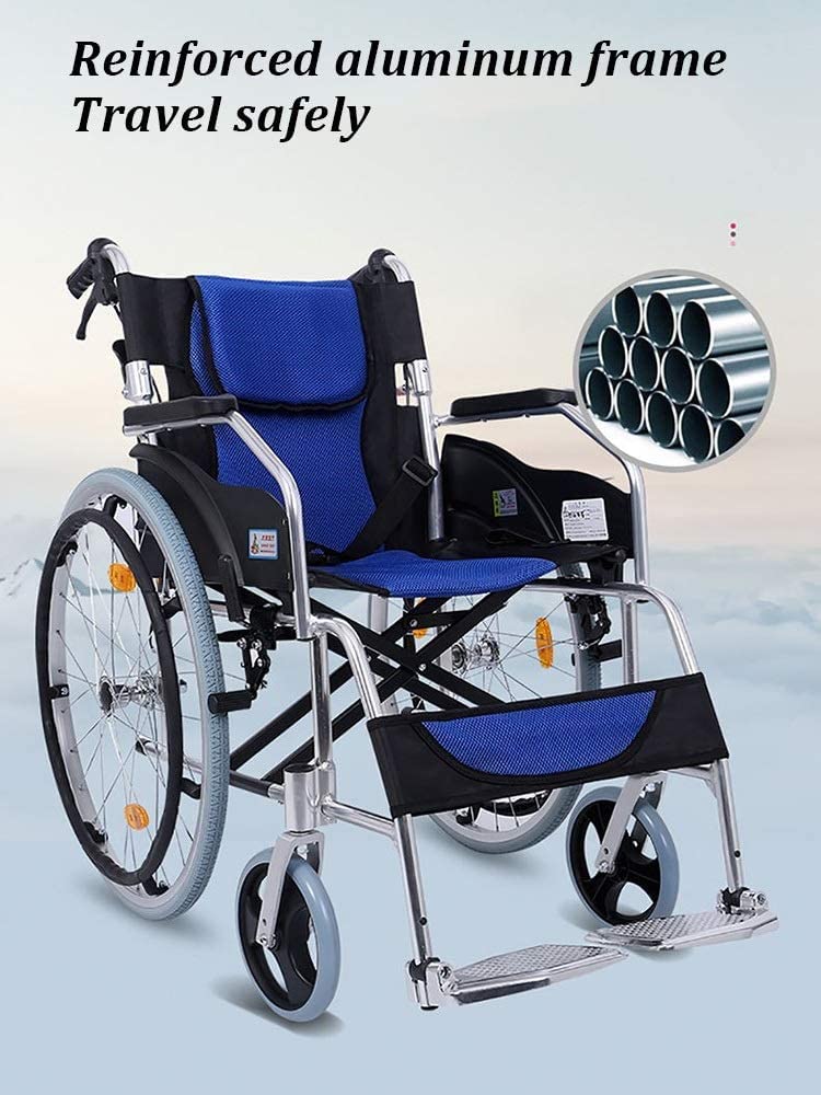 Wózek inwalidzki składany wózek inwalidzki ze stopu aluminium ręczny składany wózek inwalidzki ultralekki osoby starsze przenośny podróżny niepełnosprawny wózek dla osób starszych skuter plażowy wózek