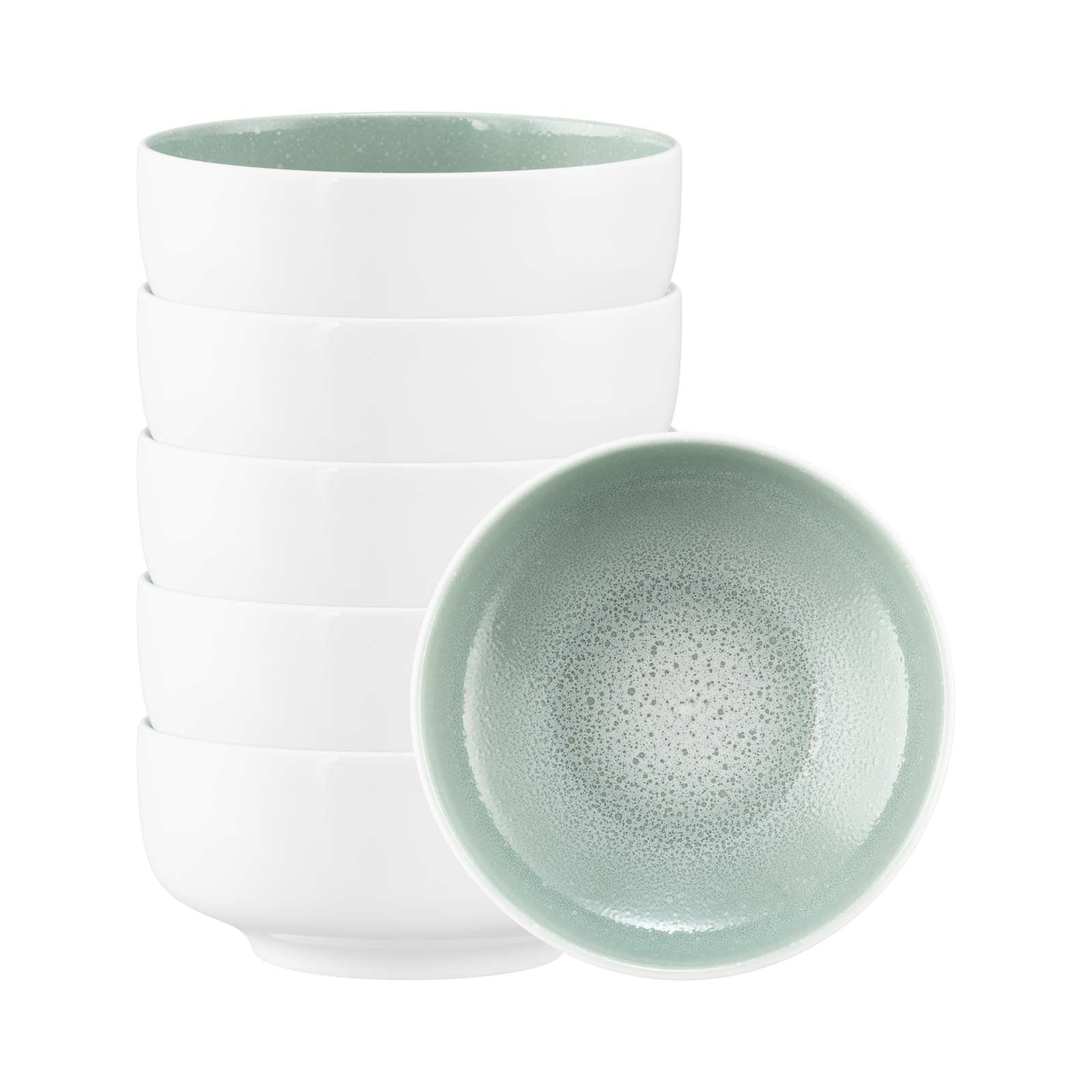 Seltmann Weiden Sento Home Müslischalen 6er Set – Ø 15 cm – Porzellan Schalen für Müsli, Joghurt, Obst & Snacks – Feine Farbstruktur – Spülmaschinen- & Mikrowellengeeignet – Aura Mint