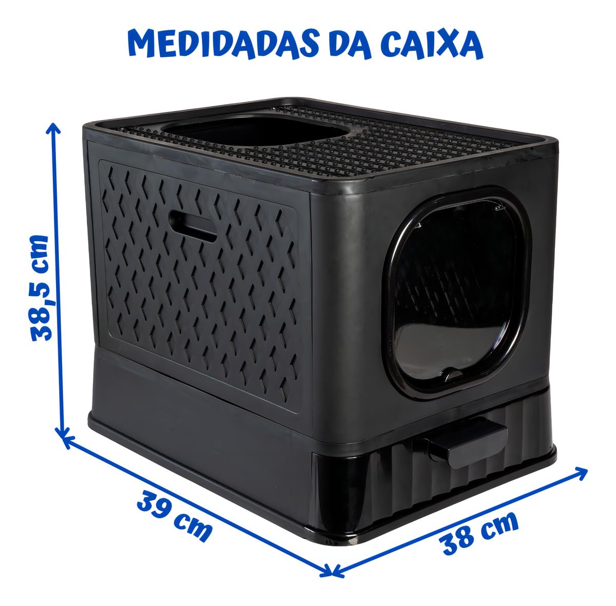 Caixa De Areia Fechada Sandbox Premium Para Gatos Jelplast