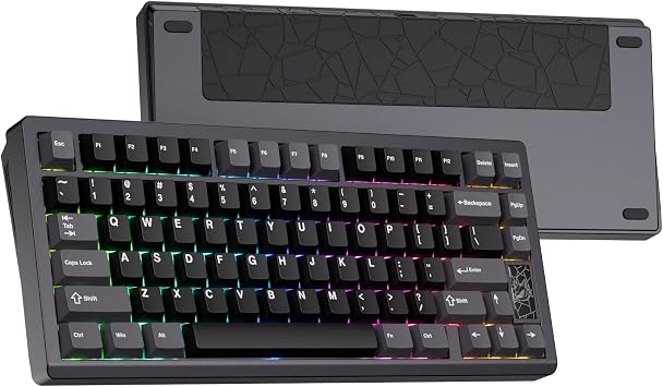Chilkey Slice75 HE Oyun Klavyesi Gateron Jade Pro Switchli% 75 Hall Etkisi Manyetik Al minyum Klavye, H zl  Tetikleyici, 8K Yoklama, Oyun Ofisi i in Anahtar Ba na RGB  zel Anahtar Kart  Gri