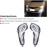 Vista 9 de 1 Pair Car Daytime Running Light DRL LED Daylight Fog Lamp for Hyndai Accnt 12-18 LED Lights For Car Car Lights Parts