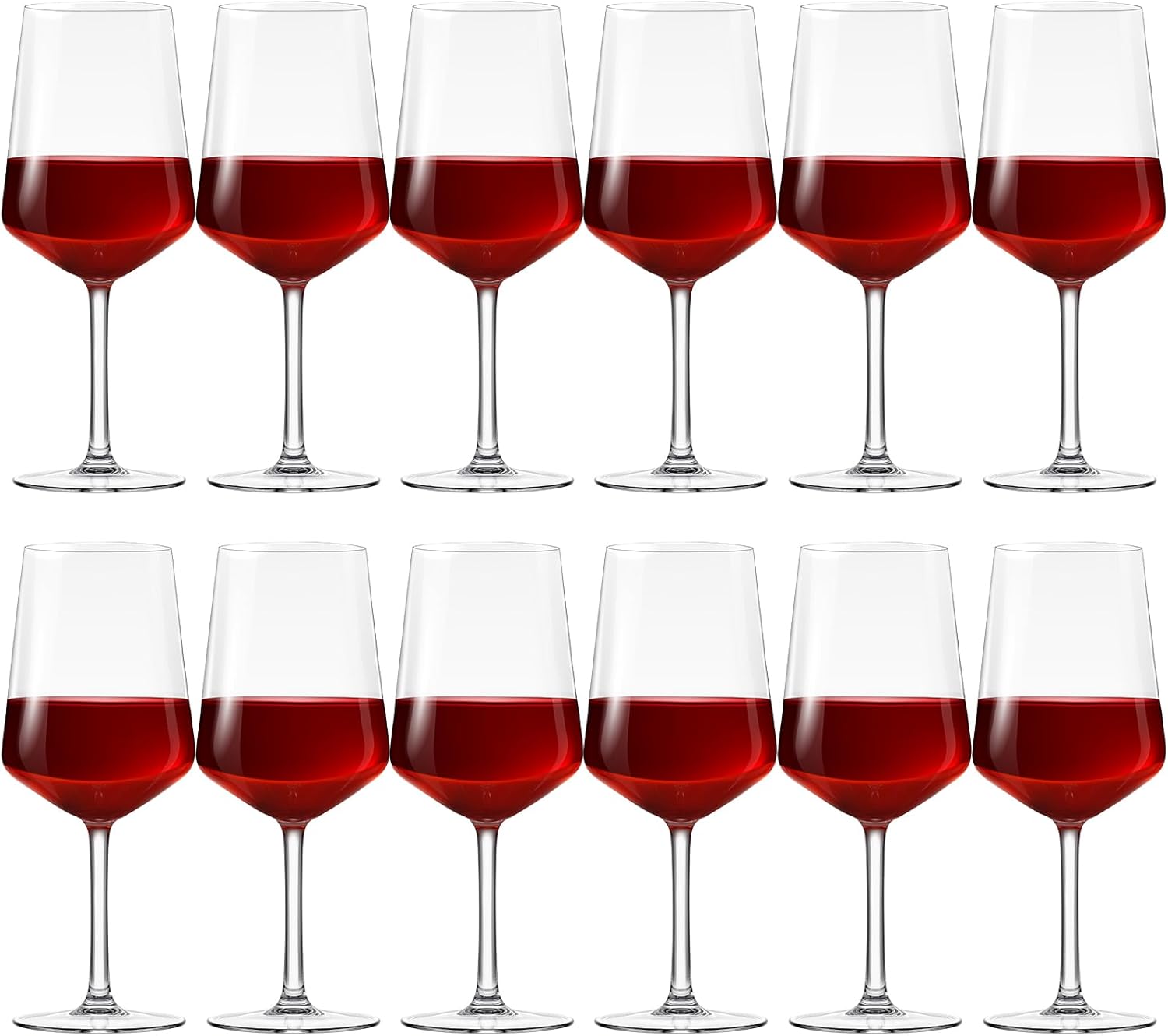 Set of 12 Unbreakable Acrylic Wine Glasses with Stem, 19 oz Plastic Wine Glasses Reusable Clear Goblet BPA-Free for Outdoor Drinking, Pool, Travel, Camping or Picnic Gift Supplies (Goblet)