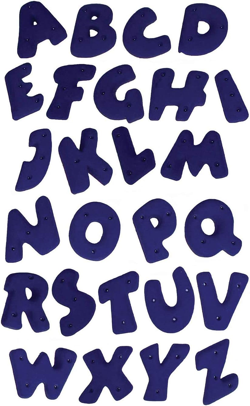 Alphabet A-Z Climbing Holds & Accessories Set | Durable Polycarbonate for Indoor & Outdoor Climbing Walls, Easy Mounting, Educational & Functional<|enduser