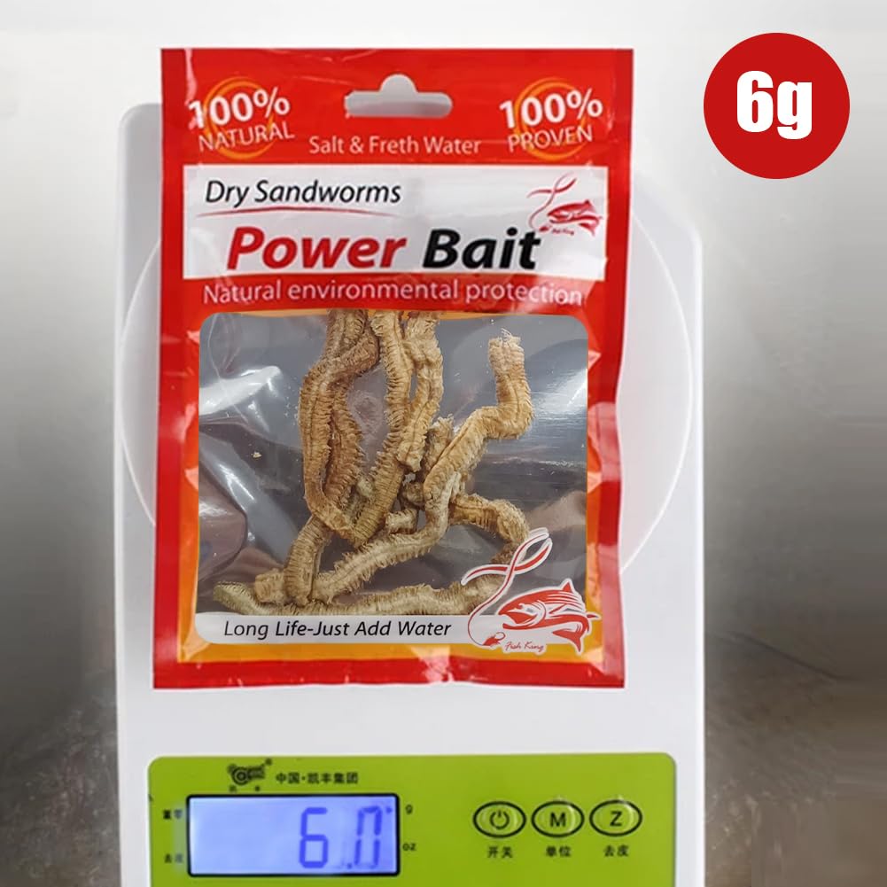 Vermi della sabbia secchi Esche da pesca Vermi della sabbia secchi realistici Esche da pesca morbide for la pesca d'acqua dolce in acqua salata