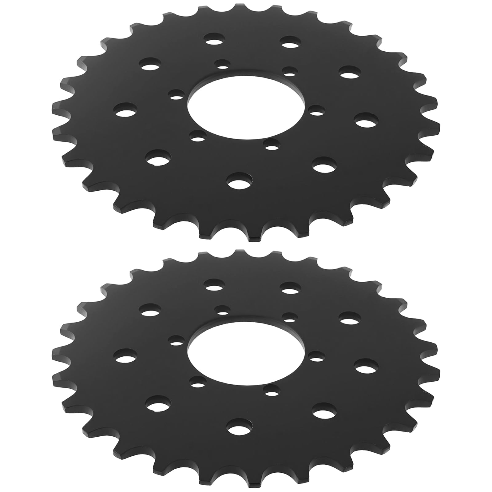 eMagTech 2 Pieces 28T Bicycle Fixed Sprocket Fixed Gear Brake Disc 120mm Fixed Sprockets for #410 Bicycle Chain Brake Disc Mount Black