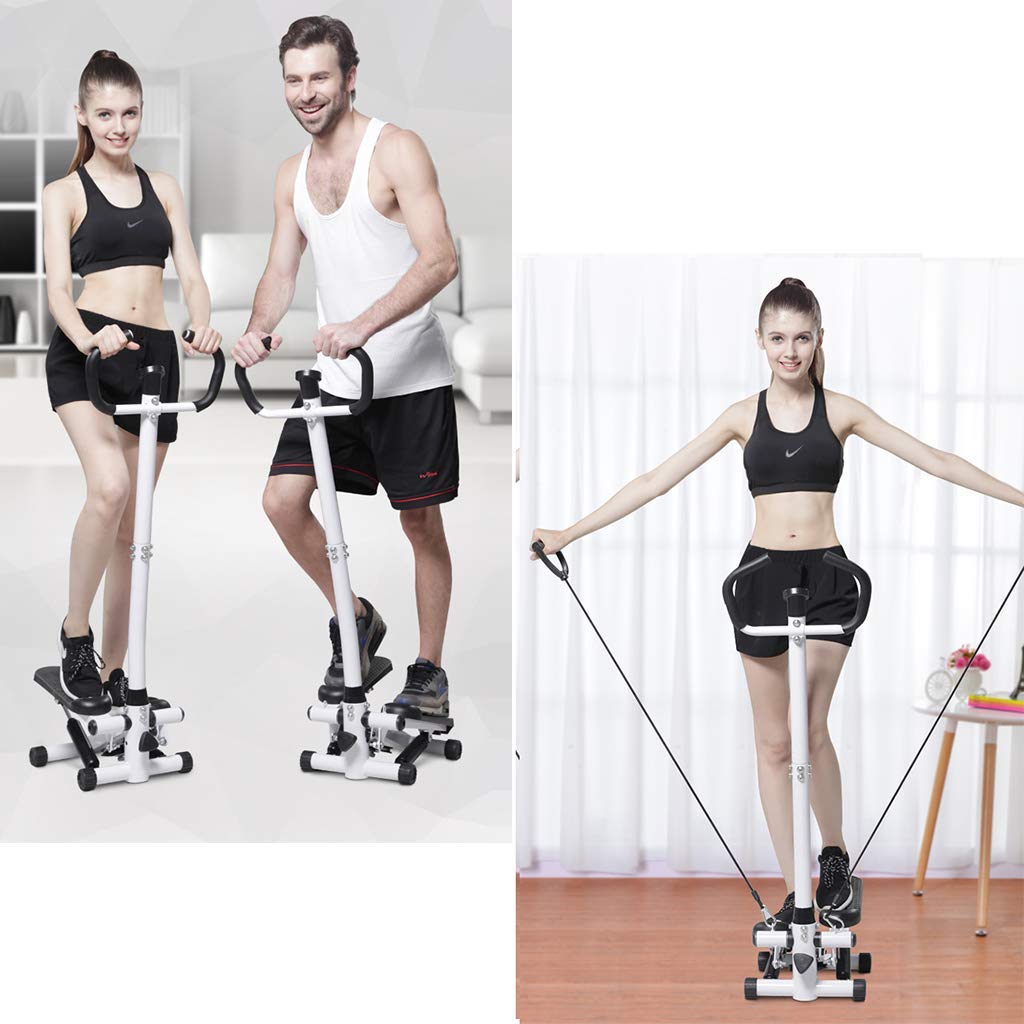 Stepper,Step Step z uchwytami regulowanymi za pomocą kierownicy, mini sprzęt do ćwiczeń zdrowych i fitness do użytku w domowej siłowni