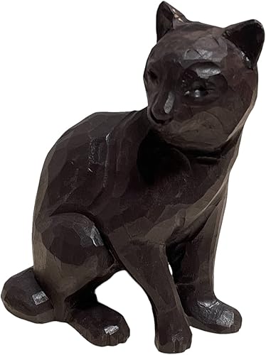 Vista 8 de Escultura de madera para decoración del hogar, estatua de madera, figuras de madera, decoración de habitación, animales salvajes tallados a mano