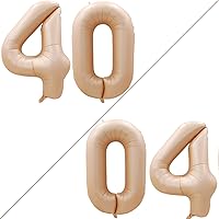 Vista 318 de GOER Globos con el número 80 para decoraciones de fiesta de cumpleaños número 80, globos de helio de aluminio jumbo de 42 pulgadas para 80 Oro rosa