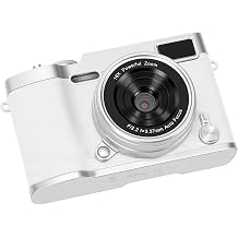 1080P 48MP Digital Point & Shoot Camera with 2.4" 180 Flip Screen, White