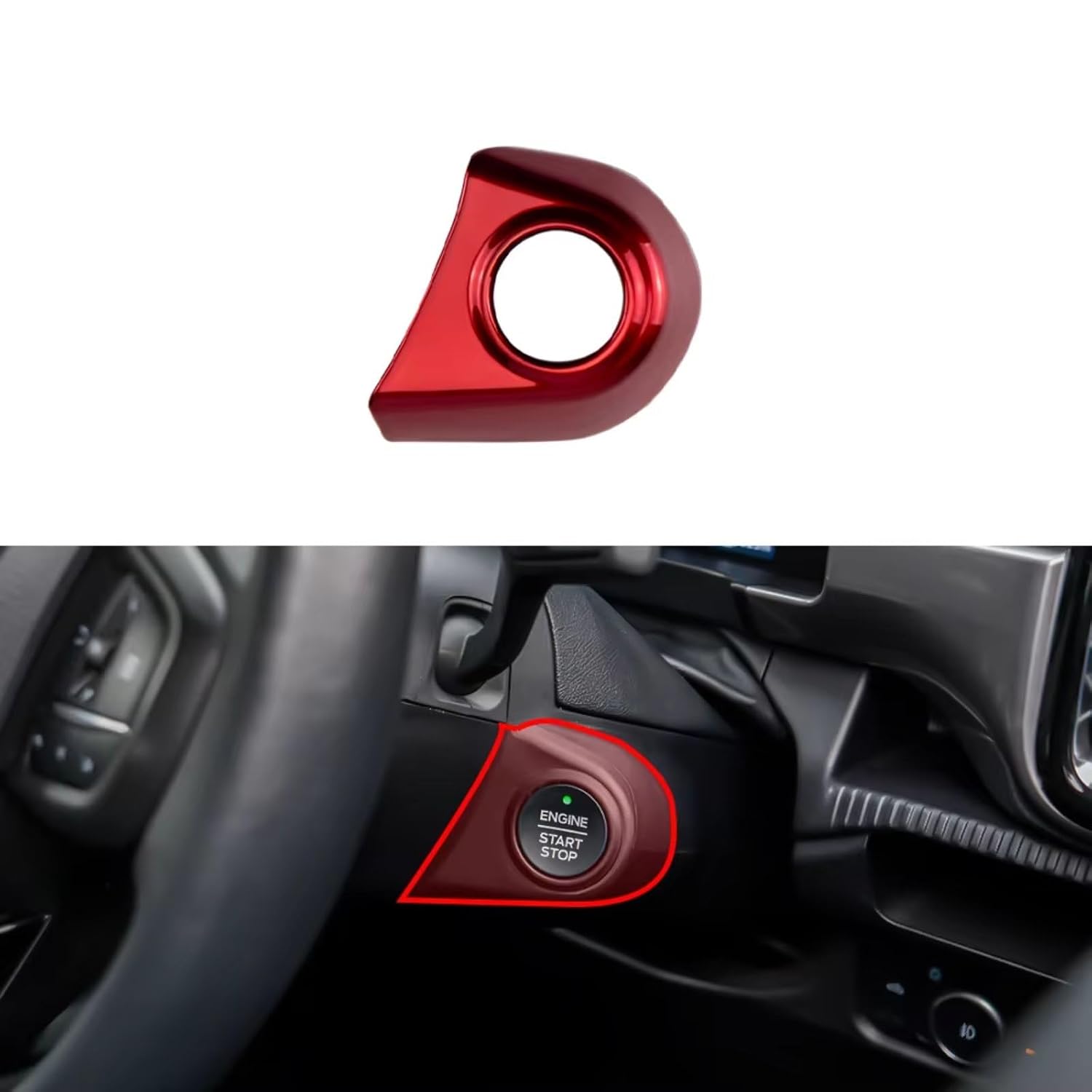 Switch Decoration Cover for Auto Ranger Everest Frame Decorative 2023 (Red)