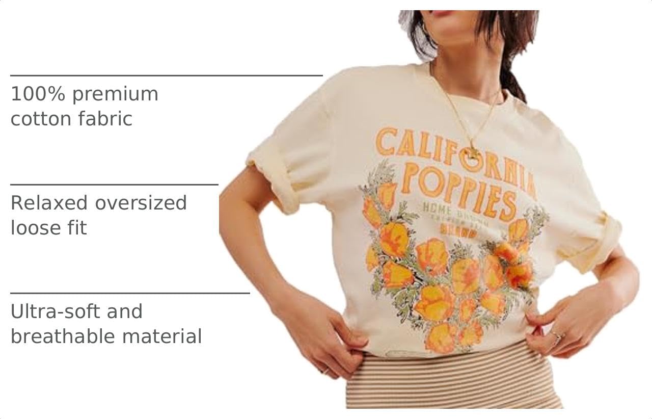 Women Oversized Strawberry Short Sleeve Tee Shirt image 4