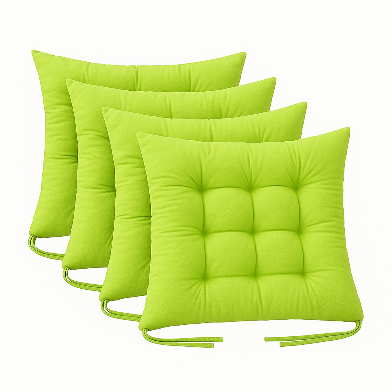 Cushion Chair Pad Cushions - Tie-on Dining Chair Pads - 38x38x5 cm Hypoallergenic Soft Polyester Tie-on Chair Pads, Wide, Stylish and Comfortable