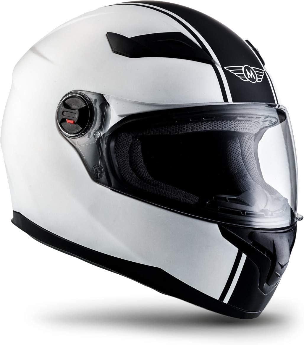 MOTO Helmets® X86 „Gloss White“ · Full-Face Helmet · Motorcycle-Helmet Scooter motorbike Cruiser Biker Bike Urban Stree-Fighter classic · ECE 22.05 Visor Click-n-Secure Bag XS–XXL (53-64cm)