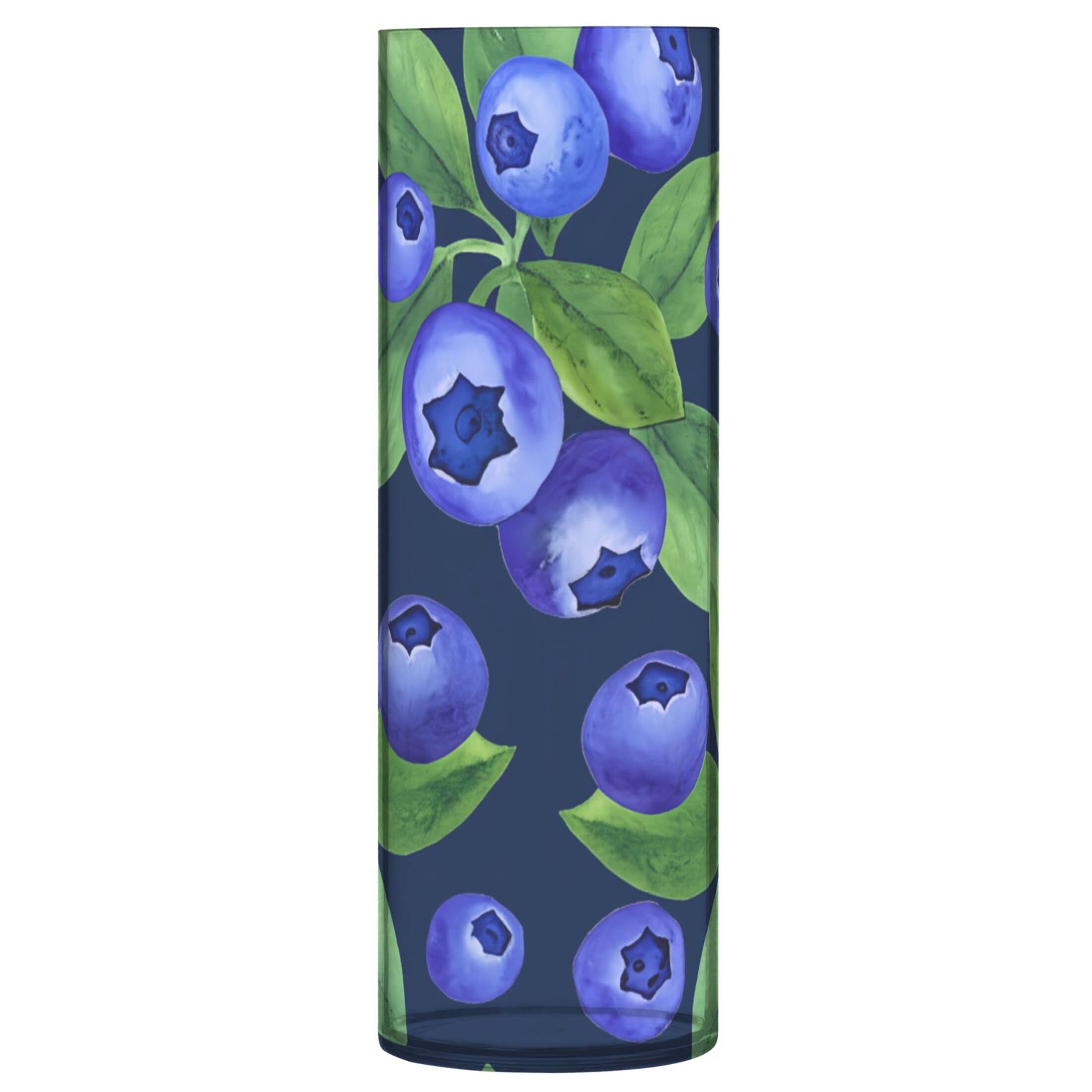 Jarrón de plástico con estampado botánico de hojas para mesa de salón