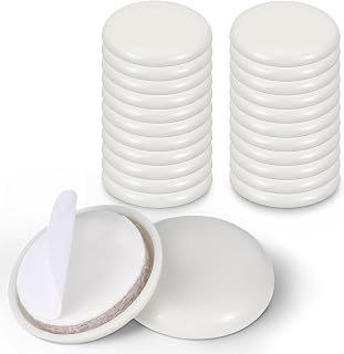 24 PCS Self-Stick Furniture Sliders, Reusable Round Glides Glider, 1-1/4" Furniture Sliders for Carpet & Hardwood Floors, Adhesive Carpets Slider for Moving Furnitures Protecting Carpet