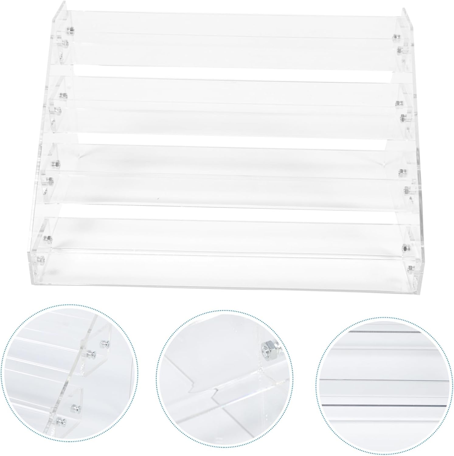 SOLUSTRE Showcase Acrylic Display Rack Transparent Showing Holder Easy to Install Display for Retail Shops Organizer for Convenience Stores