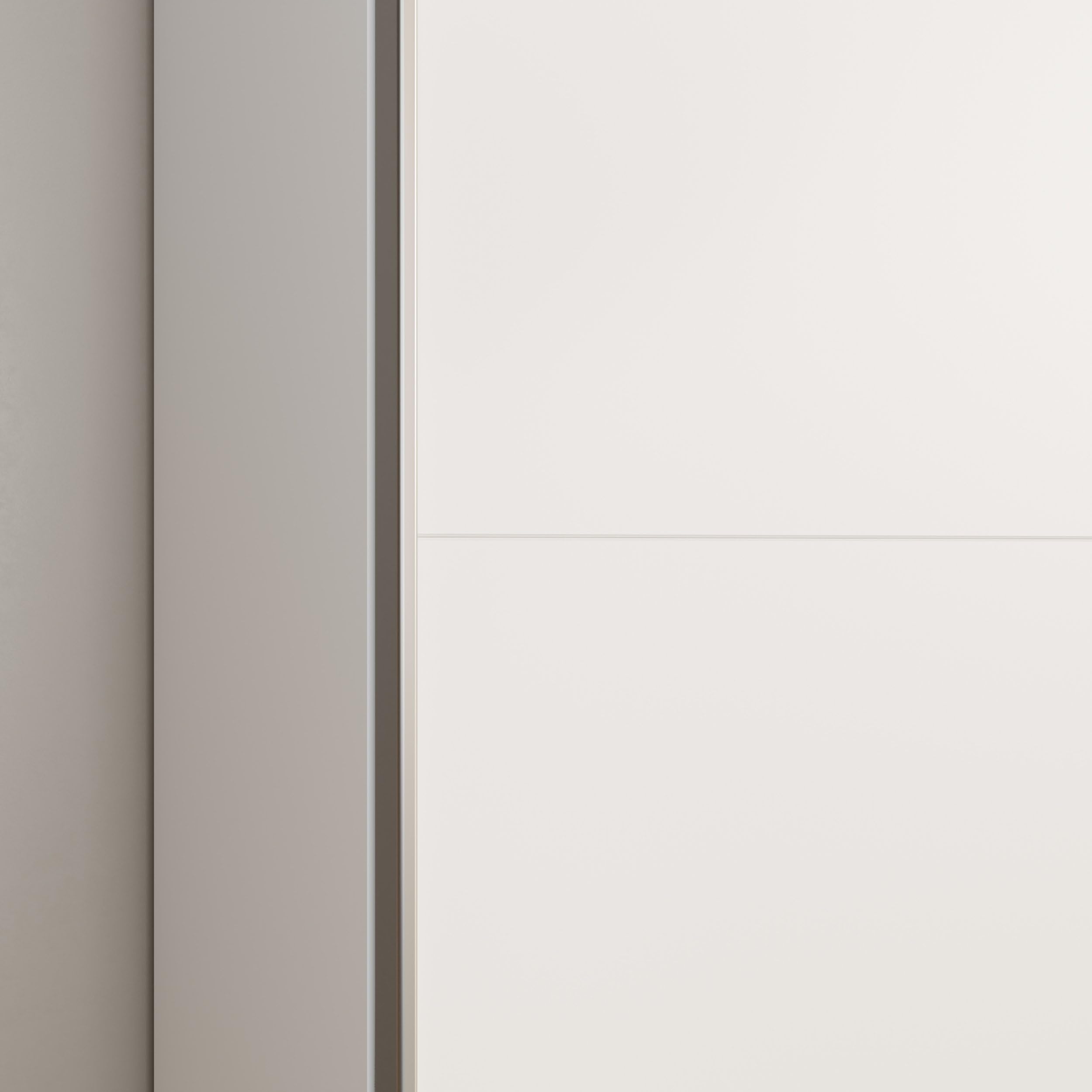 Forte Home Nook Armadio 120 moderno con 2 ante, camera da letto, legno bianco, larghezza 120,1 cm x altezza 210 cm x profondità 39,1 cm