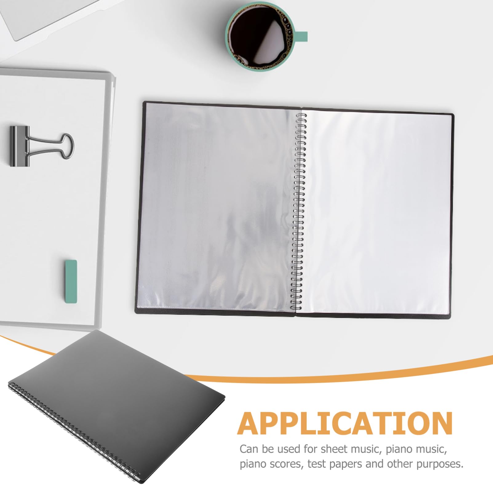 LIFKOME Music Folder with Pages Multi Pocket Music Binder for Easy Organization of Music Choir Scores and Documents for Musicians and Bands