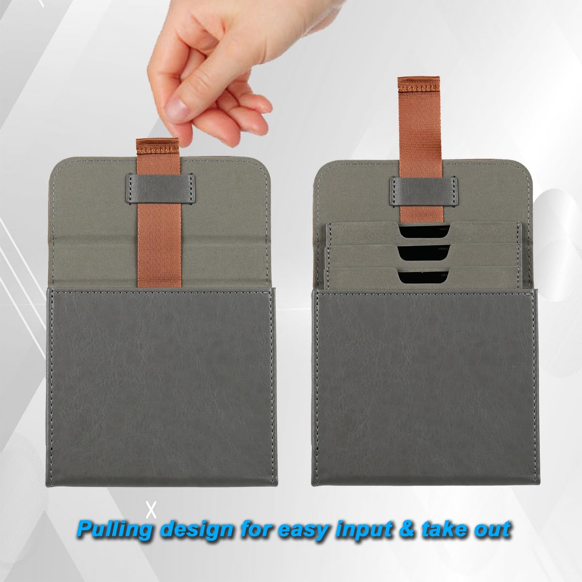 SIOTI Funda cuadrada para filtro de lente de cámara, bolsa de filtro de lente cuadrada, diseño extraíble, material de cuero, hasta 3 piezas, compatible con filtros de lente cuadrados de 100 mm x 100