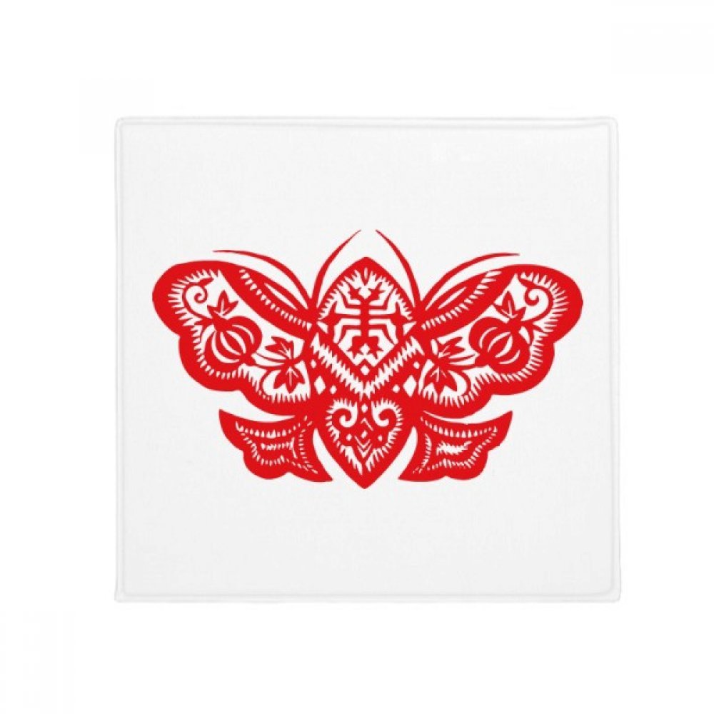 Tapis pour animal en papier découpé rouge traditionnel chinois antidérapant multicolore 50x50cm