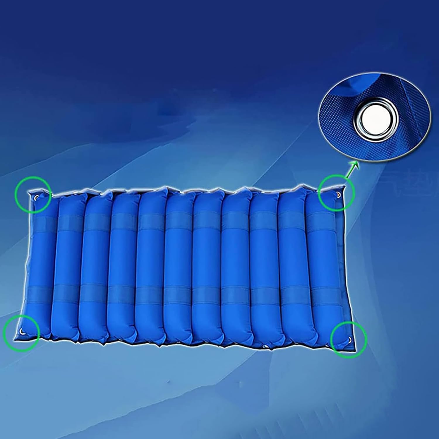 Cuscino Antidecubito per Sedia a Rotelle, Cuscini a Pressione per Piaghe da Decubito sul Fondo, con Pompa Elettrica, 11 Strisce di Gas, Tessuto in PVC Impermeabile, per Sedia a Rotelle, Sedia da Uffic
