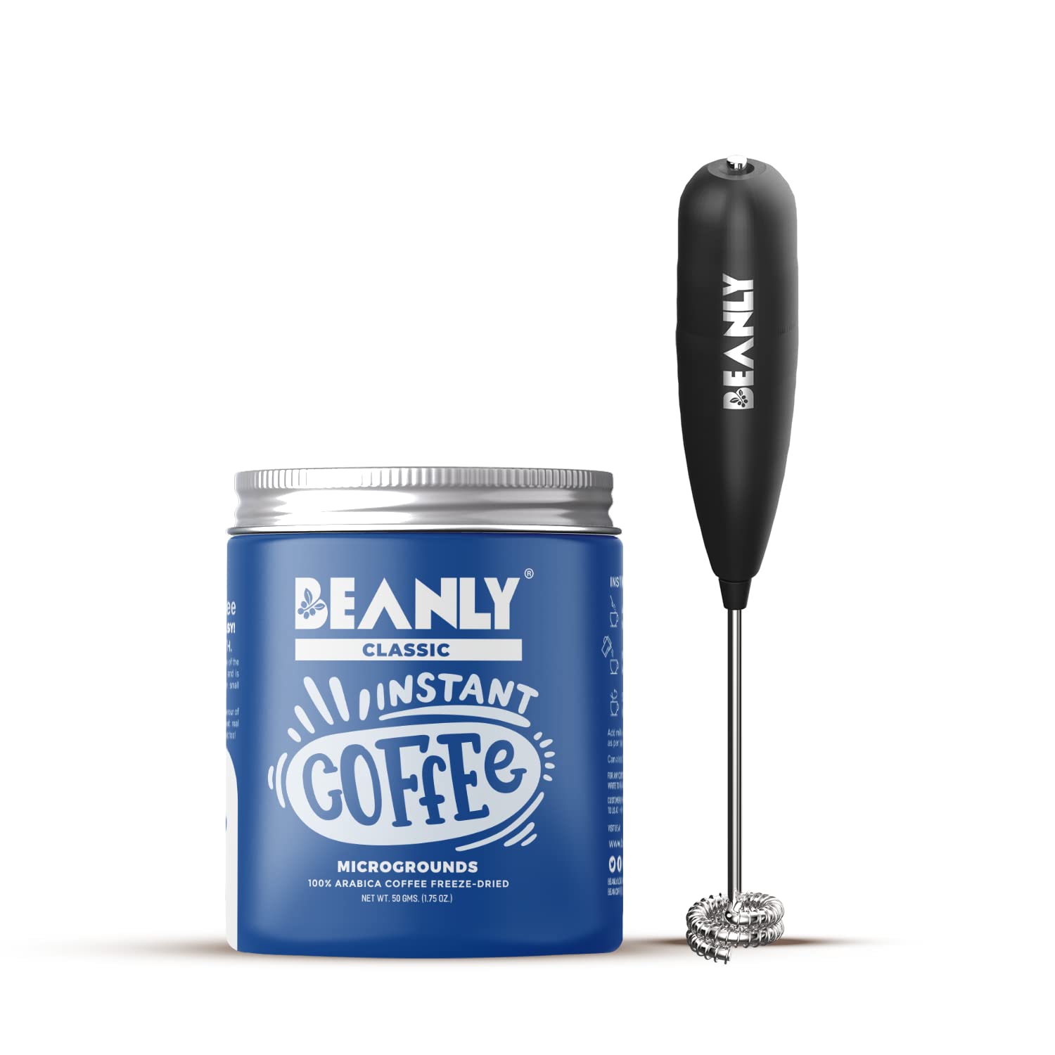 Beanly Instant Classic Coffee with Frother, Enjoy a Perfectly Creamy Cup of classic Coffee Anytime, Anywhere with Freeze Dried & Micro Ground Coffee and Built-In Frother - No Equipment Required (B0BQ3L3YPV) Amazon Price History, Amazon Price Tracker