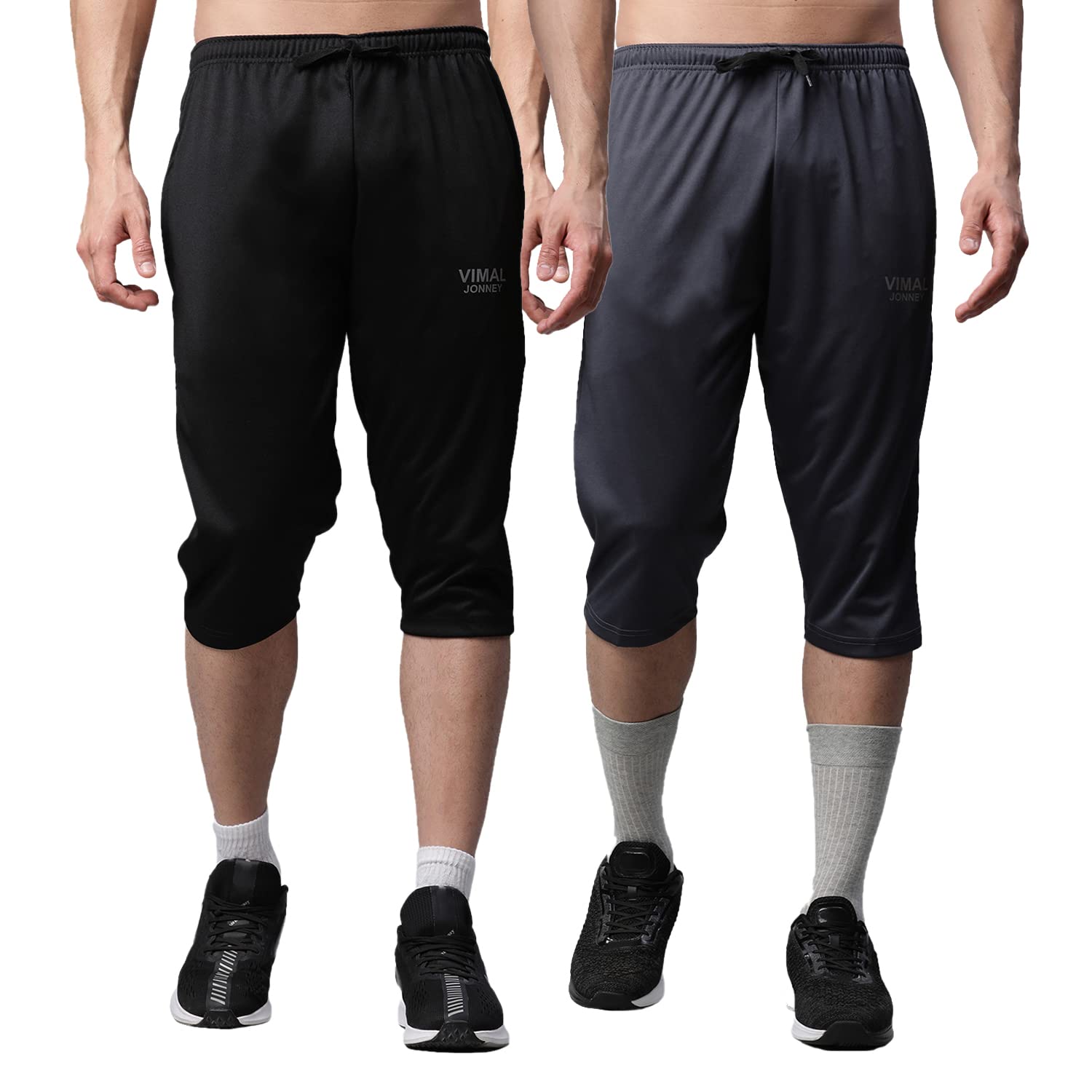 Dryfit Solid Multicolor 3/4th Capri for Men -B5777-image-9