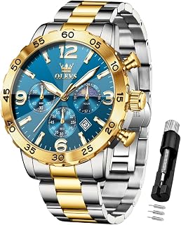 Watch for Men Simple Business Dress Analog Stainless Steel Waterproof Luminous Date Easy Read Men Wrsit Watch