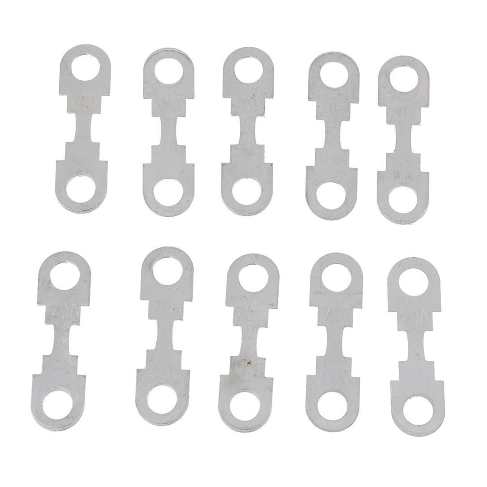 10Pcs 30-50A 32V Flat Metal Auto Fuse for VW for Audi for Seat for Skoda for Ford(30A)