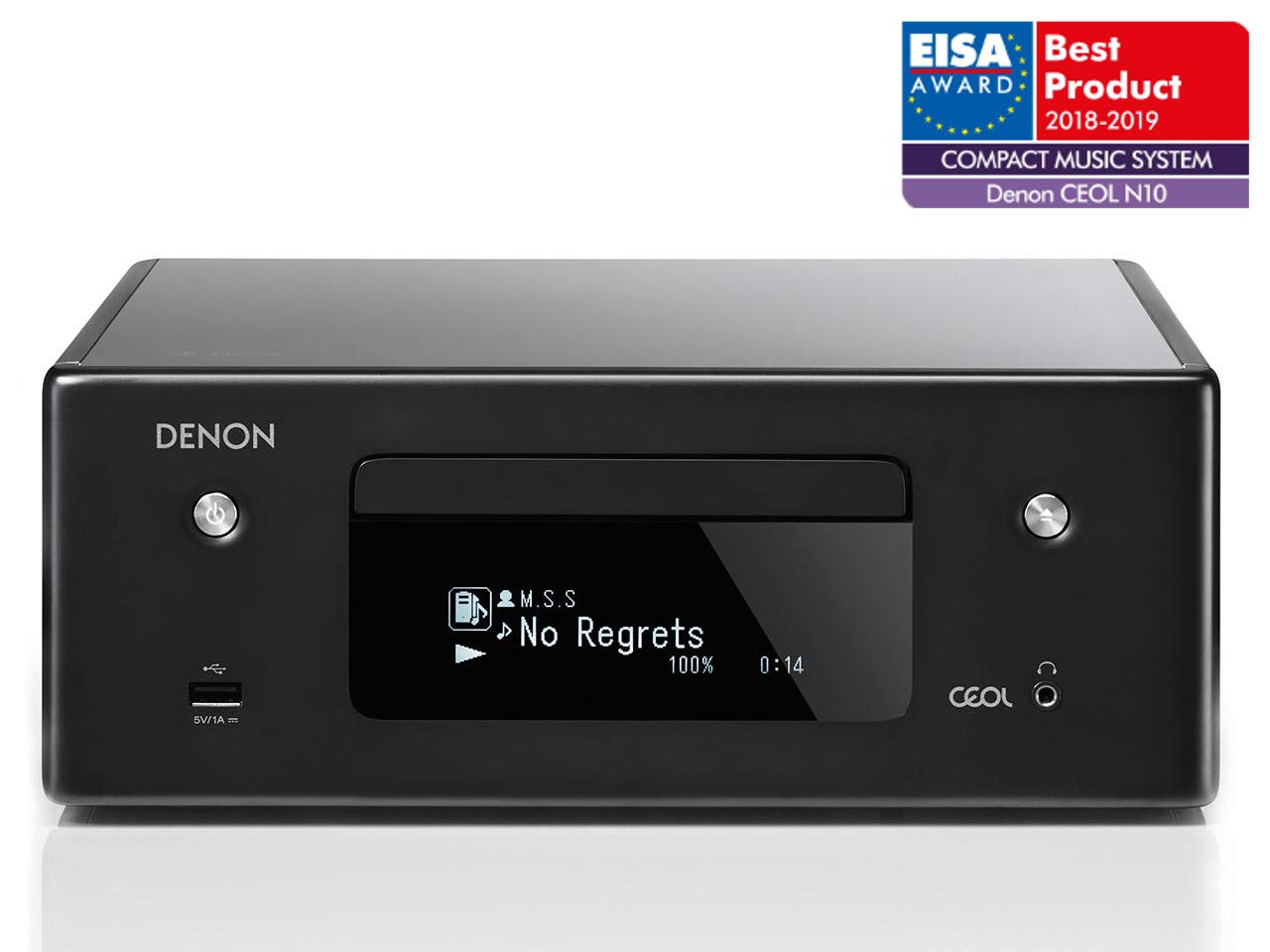 Denon N-10BK Mini impianto audio domestico Bluetooth Nero 130 W, AIFF,ALAC,DSD,FLAC,WAV