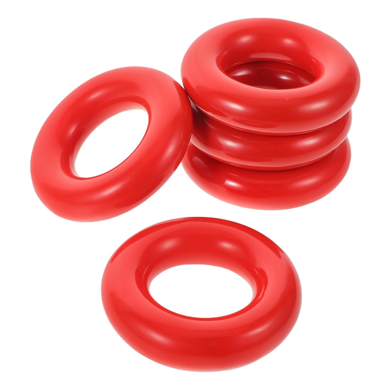 Cabilock 5 Anillos Lastrados para Palos de Golf, Accesorio de Entrenamiento para Swing, Peso Equilibrado para Calentamiento, Color Rojo, Material Resistente para Entrenamiento de Golf