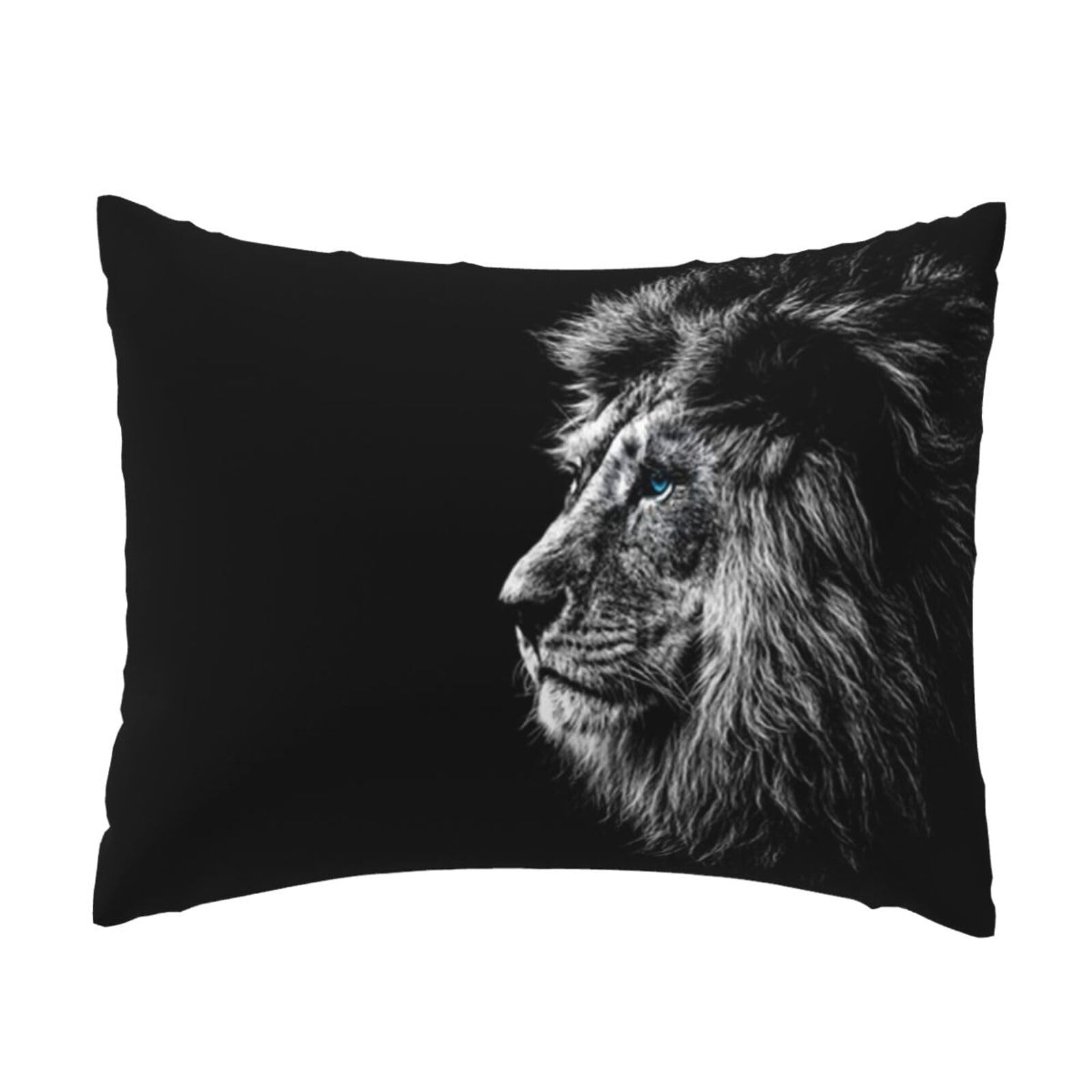 WSHFFILO Lion printed Pillow Case 20x26in Decorative pillowcase Throw Pillow Cover