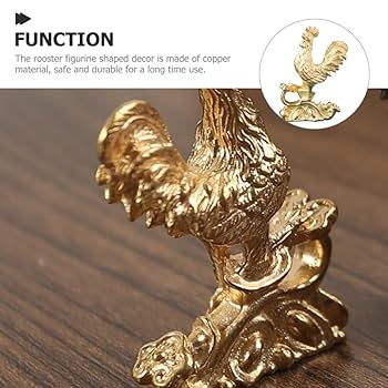 Amazon.co.jp: HOMSFOU 装飾銅雄鶏の置物 雄鶏の形の置物 銅の