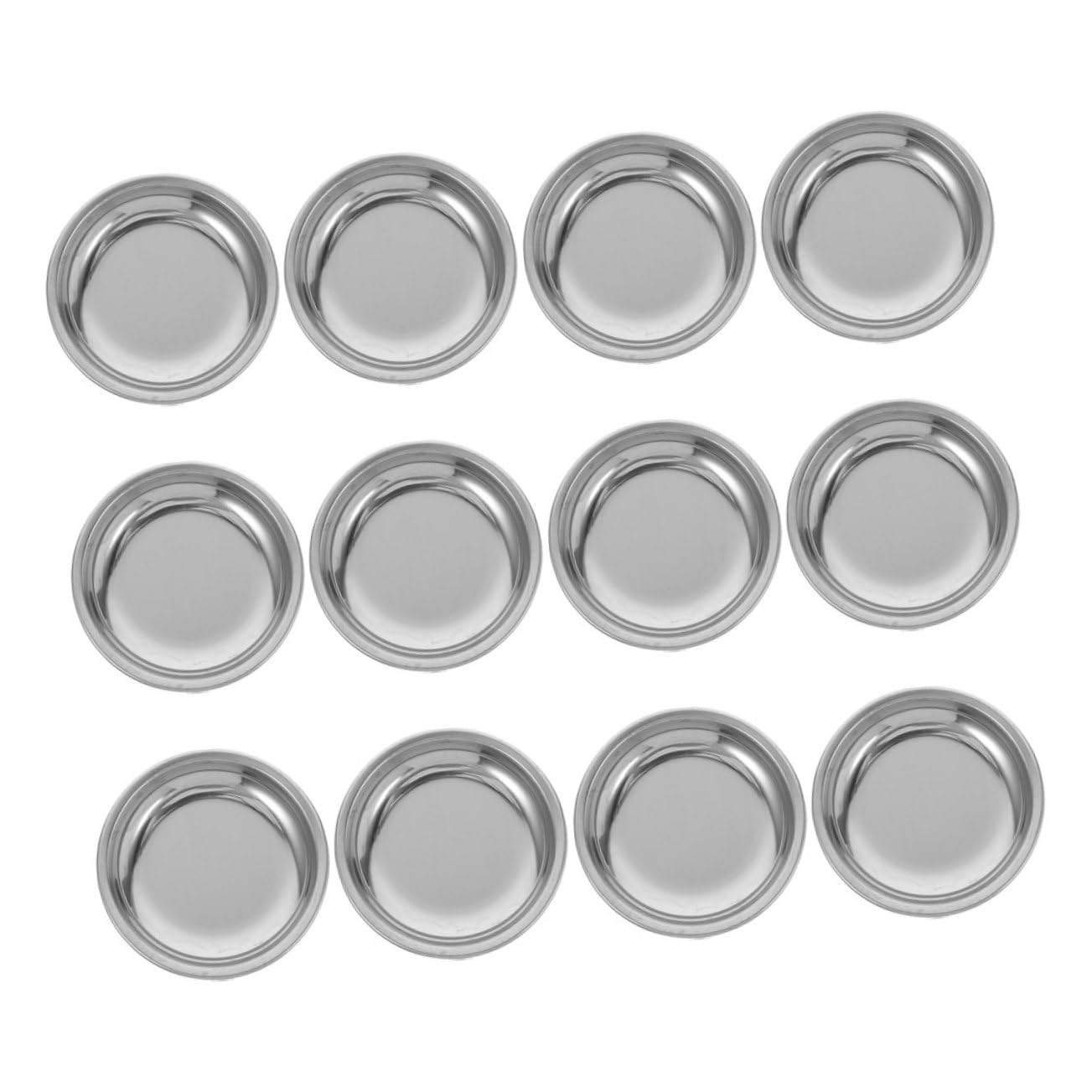 Alipis 12pcs Stainless Steel Tea Bag Holder Coaster Drip Prevention Saucer for Kitchen Home and Office Elegant Seasoning Tray for Clean and Organized Tea Drinking Experience