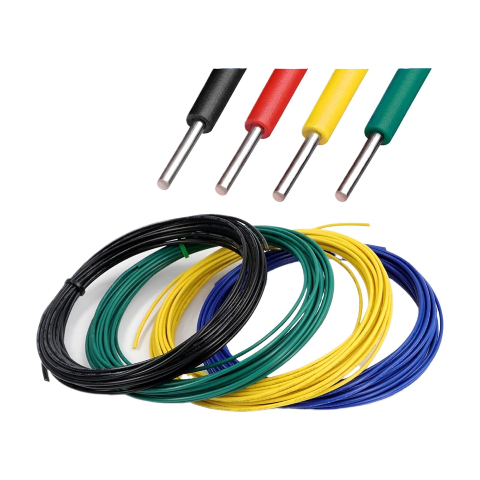 2~50m 1007 Kable jednogodzinowe 26 24 22 20 18 16 14AWG izolowane przedłużające PCW (żółty; 2 metry; 22AWG)