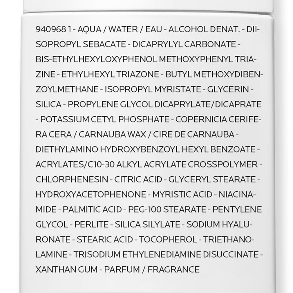La Roche-Posay Protector Solar SPF 50+, Fórmula con Ácido Hialurónico, Niacinamida y Filtros UVA/UVB Avanzados, Fluido Invisible, Anthelios UVAir, 40 ml