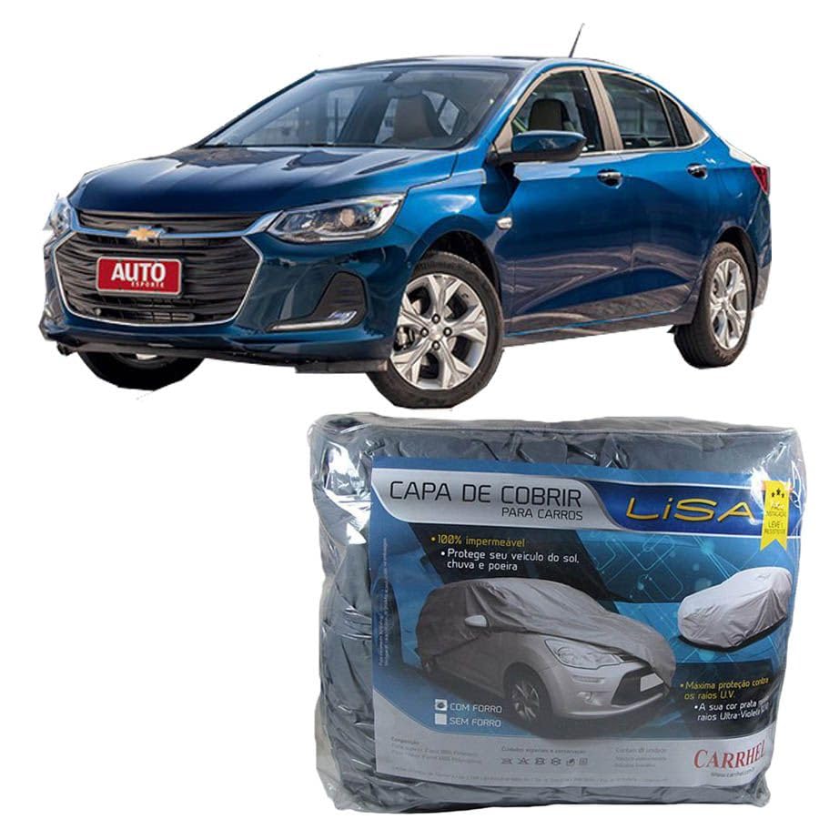 Capa Protetora para cobrir carros compatível Chevrolet Onix Plus Impermeável Forrada (G297)