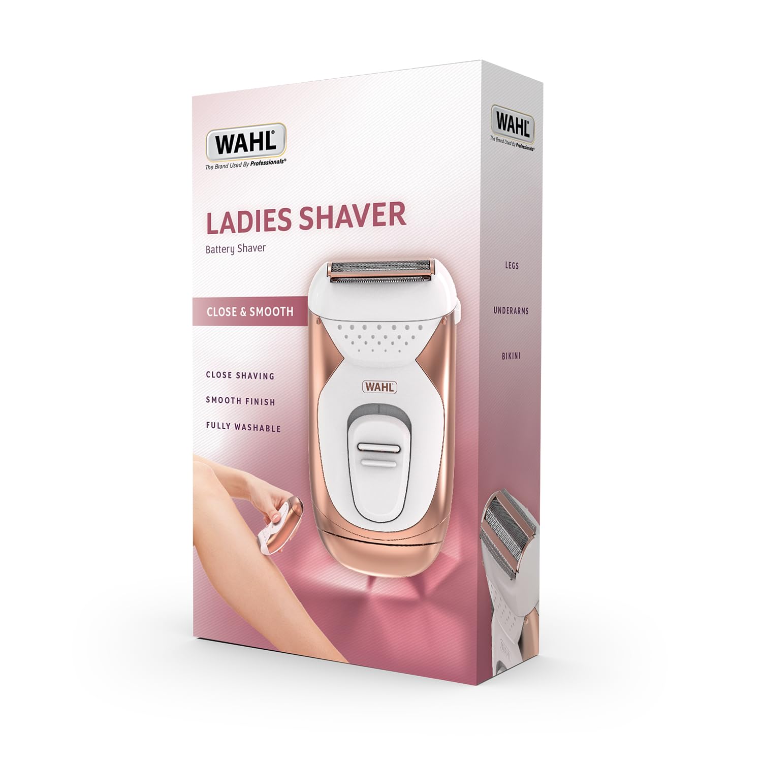 WAHL Ladies Shaver, Elektrorasierer, Nass- und Trockenrasur, schmerzfreie Haarentfernung, leichte, tragbare Rasierer, sanfte Rasur für Frauen, weniger Hautirritationen, Wasserfest