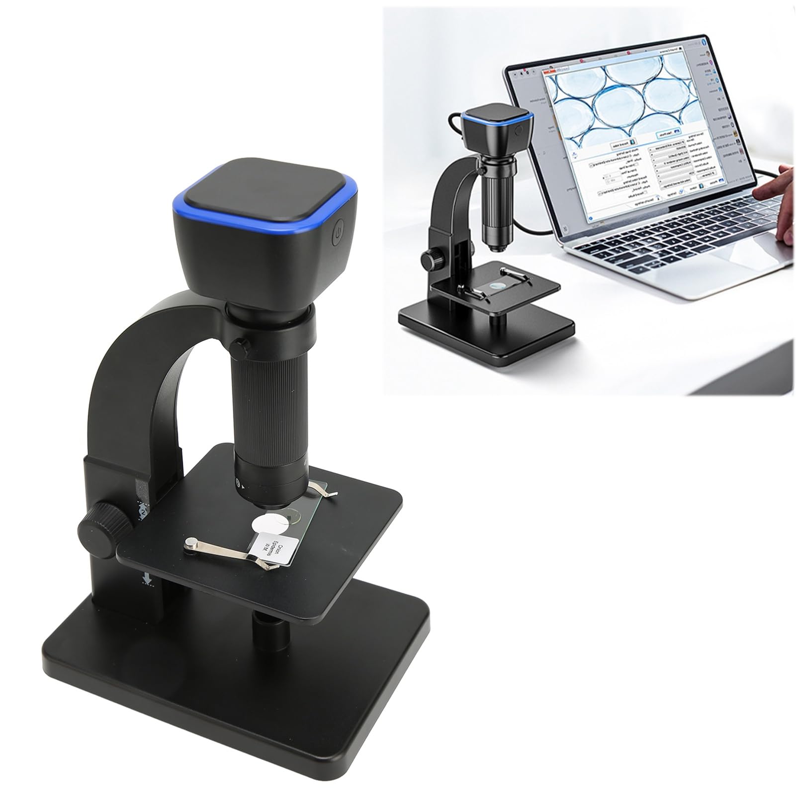 Naroote Microscope Numérique WiFi 2000X Double Lentille