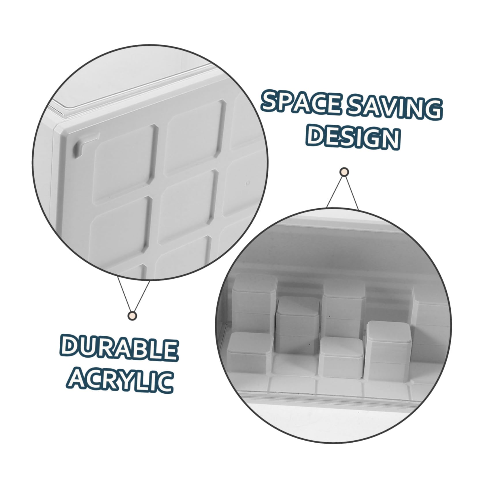 PRETYZOOM Vitrina Coleccionable Transparente para Figuras y Decoración Estante Expositor Mini Gabinete De Rocas Cajas Organizadoras para Oficina y Hogar