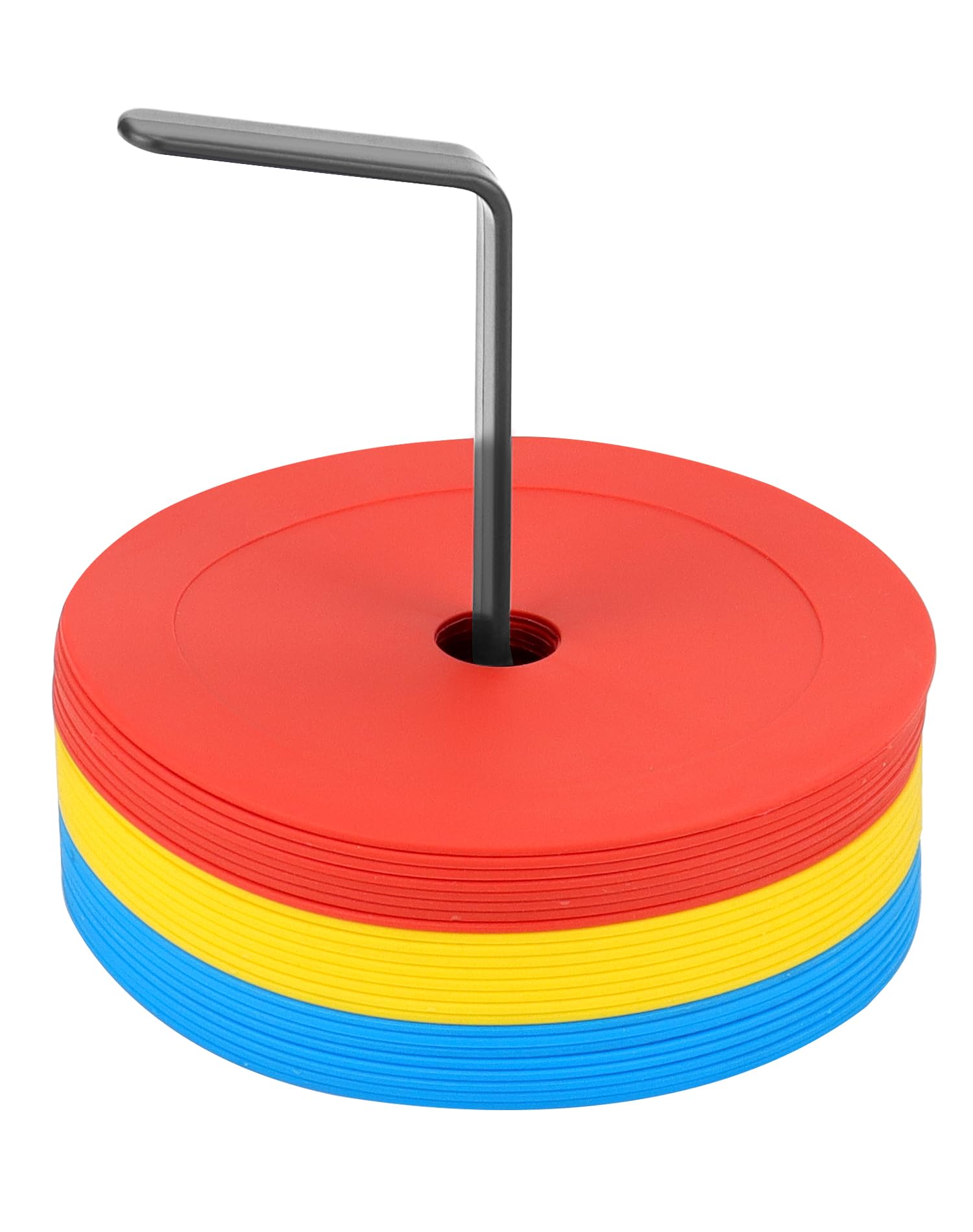 QWORK® Plats cône de marquage, Disponible en 15 cm ou 23 cm - Plot Sport pour Football, Basket, Handball et Plus