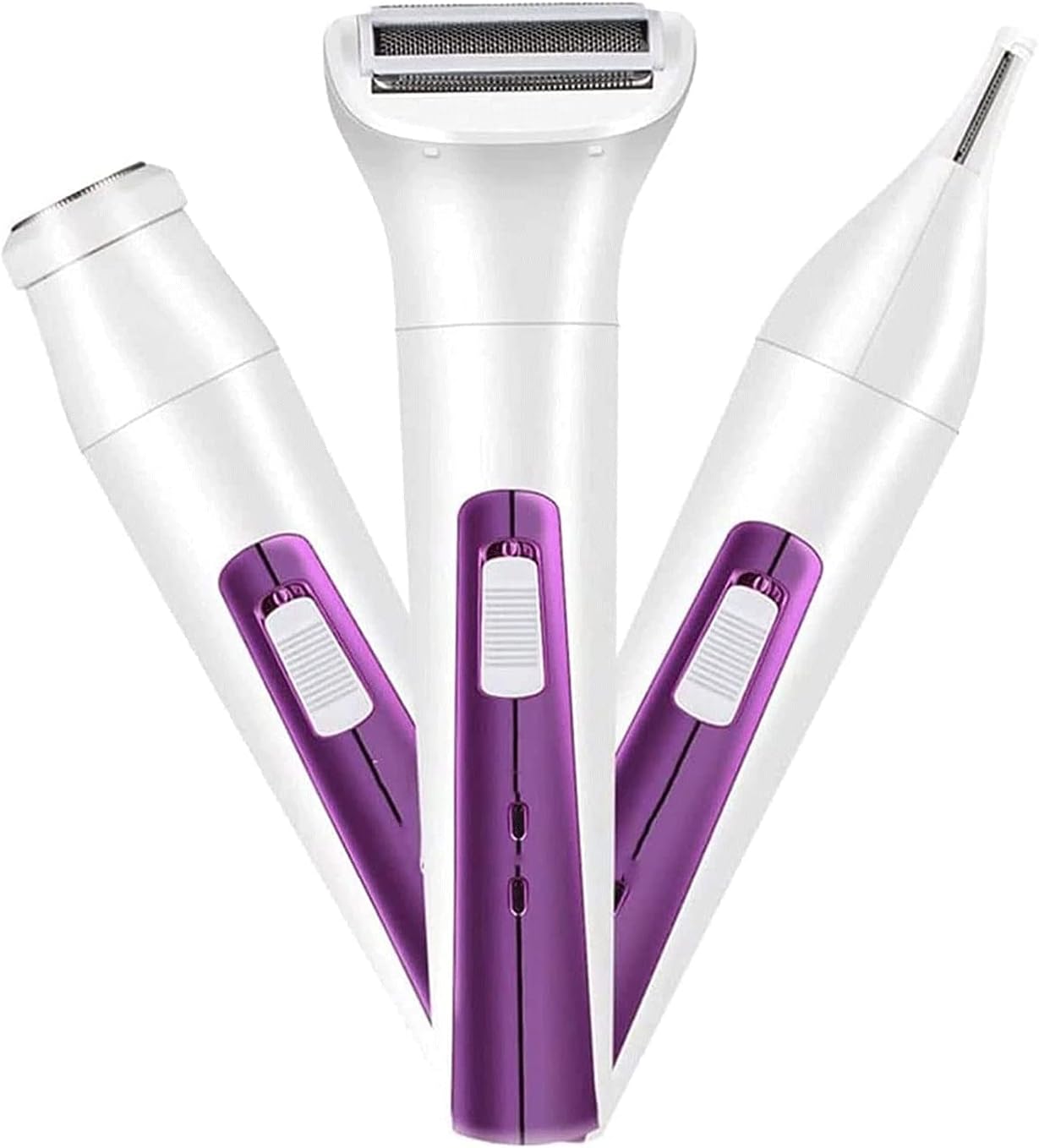 Epilator for Women Hair Removal 3 in 1 Electric Epilator Hair Shaver Lady’s Electric Trimmer Remover Waterproof Razor, U-Shaped Obtuse Angle Cutter Head - Precise Hair Removal
